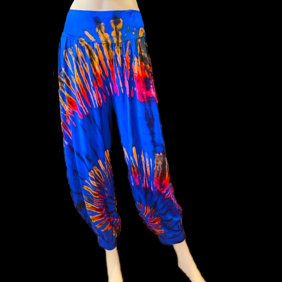 TIE DYE Jeanie Stretchy Rayon Jogger Pants-**5 Colors Avail. OS New - Picture 1 of 12